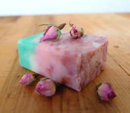 Rose Garden Handmade Soap Side Shot